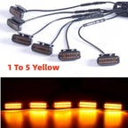 For GMC Sierra Center Front Grille Small Amber Light Front Grille Lights Daytime Running Warning Light