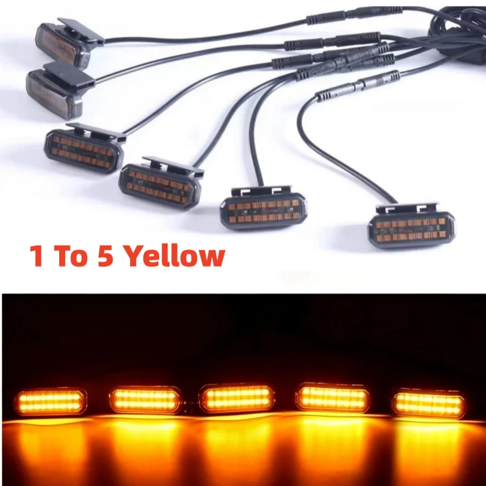 For GMC Sierra Center Front Grille Small Amber Light Front Grille Lights Daytime Running Warning Light