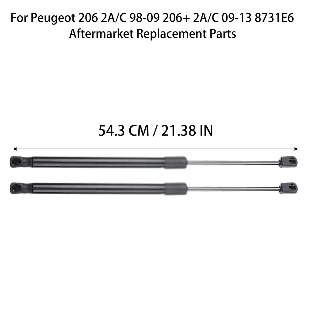 for Peugeot 206 2A/C 98-09 206+ 2A/C 10-09-13 8731E6 2pcs Rear Tailgate Gas Struts
