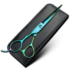 Black Left Hand Hair Scissors 6-inch JP440C Steel Cutting Scissors and Thinning Scissors Left-handed