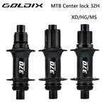 GOLDIX 370 32H Bicycle Hub Sealed Bearing Center Lock Disc Brake J-Bend 32 Holes Ratchet 36T BOOST MTB Hub XD / HG / MS