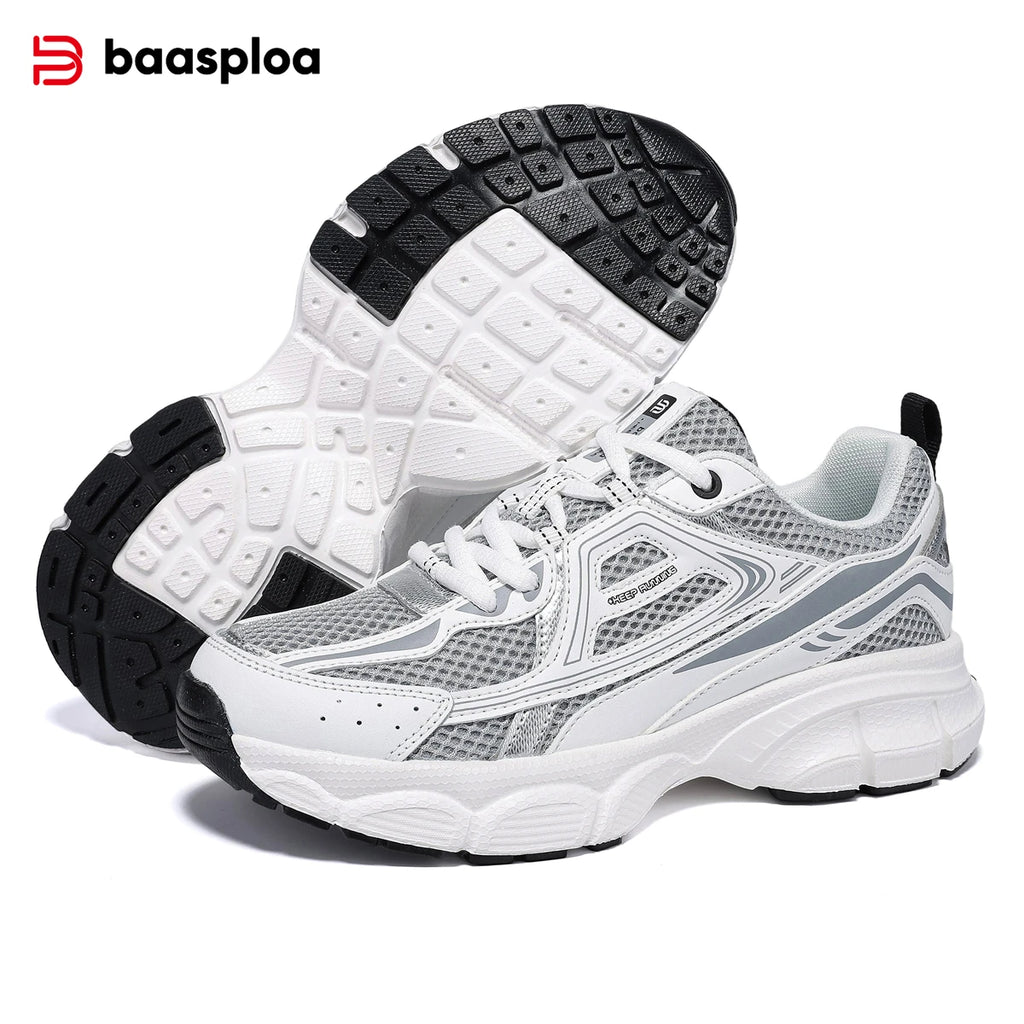 Baasploa Women Sport Shoes Mesh Breathable Lightweight Casual Walking Shoes Female New Comfort Running Shoes Non-slip 35-42