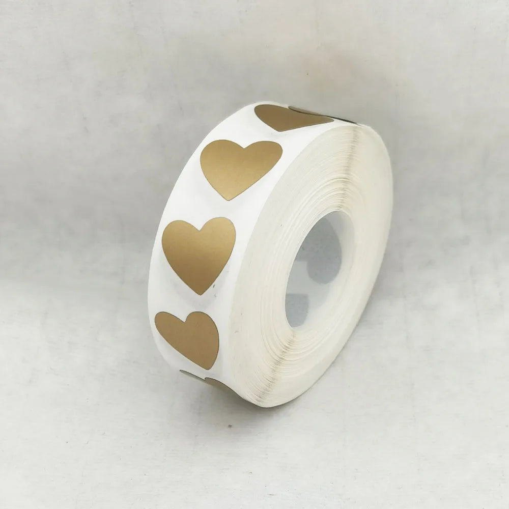1 Roll DIY Scratch off Stickers in Small round Or Heart Shapes - 3 Sizes Available for Scratch Cards Retail Or Wholesale