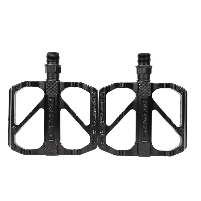 R27 Road Bike Platform Pedals Non-Slip DU Bearing Lightweight Aluminum, Black or Silver