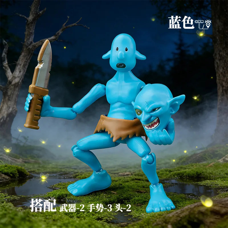 New Goblin Multi Jointed Movable Toy Multi Form Action Figure DIY Full Body Movable Assemble Handmade Model Kids Toys Gifts