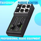 Passive Monitor Volume Controller XLR Input Output Passive Stereo Controller No Loss Volume Adjustment Controller Plug & Play