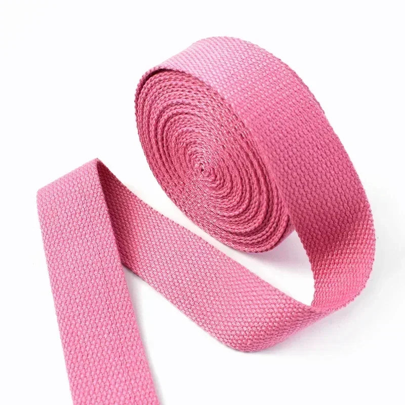 5Meters 1.3mm 20-50mm Cotton Webbings Tape for Bag Strap Backpack Label Ribbon Band Clothes Bias Binding DIY Sewing Accessories