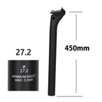 ELITAONE MTB Carbon Seat Post Offset 20mm 25.4 27.2 30.9 31.6mm Mountain/Road Bike Seatpost 350-450mm Light 150g