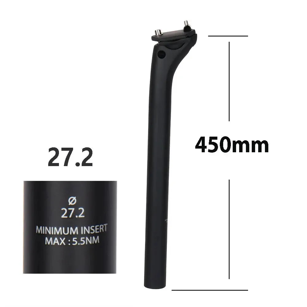 ELITAONE MTB Carbon Seat Post Offset 20mm 25.4 27.2 30.9 31.6mm Mountain/Road Bike Seatpost 350-450mm Light 150g
