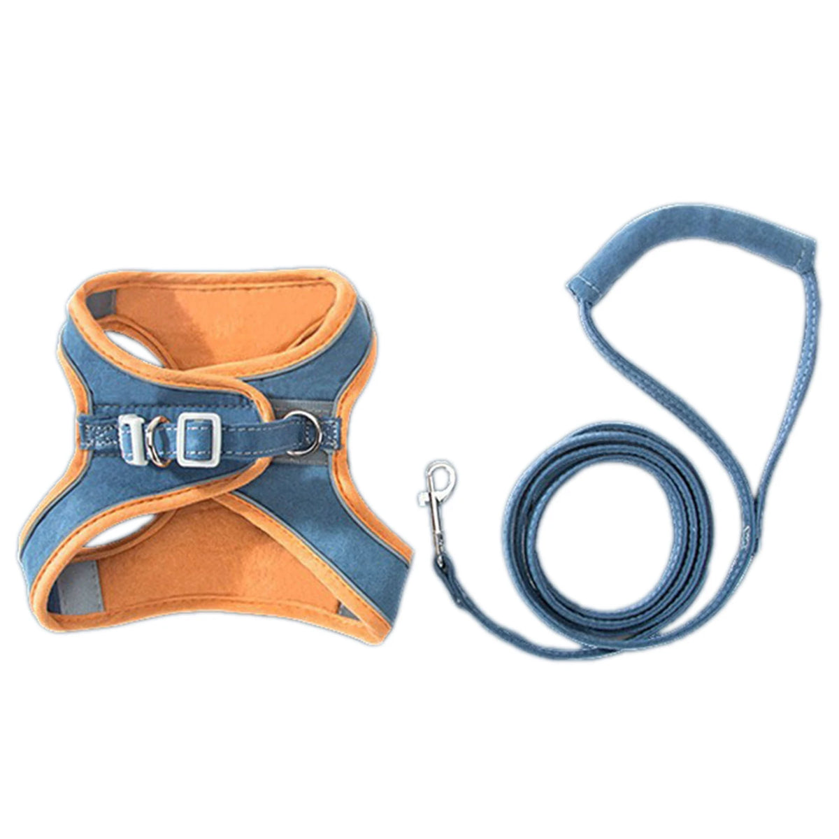 Reflective Cat & Dog Vest Harness with Leash, Anti-Escape Soft Mesh, Blue/Green S-3XL
