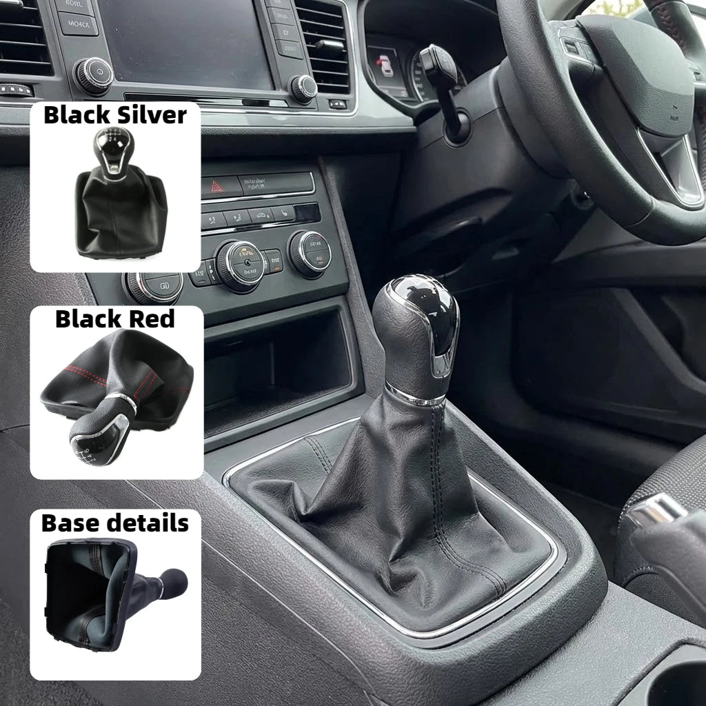 5/6 Speed Gear Shift Knob for Seat Leon III MK3 2012-2020 LHD with Shifter Level Stick Gaiter Boot Dust Cover Car Accessories