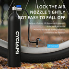 CYCLAMI Tubeless Tire Inflation Tank 1.3L Mountain Road Bike Inflator Tyre Air Bottle Tire Booster Vacuum Tire Tank Cylinder
