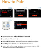 Sony Camera Wireless Remote Shutter Release with OLED Screen, Rechargeable, Black/White