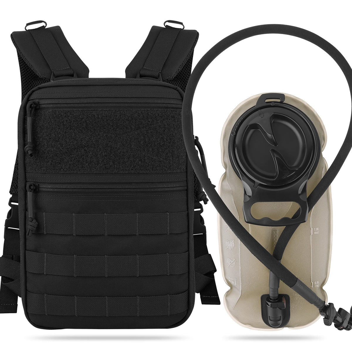 KRYDEX 500D Tactical 50 oz Hydration Backpack Modular 1.5L Water Bladder Bag Pack Hunting Outdoor Hiking Accessories