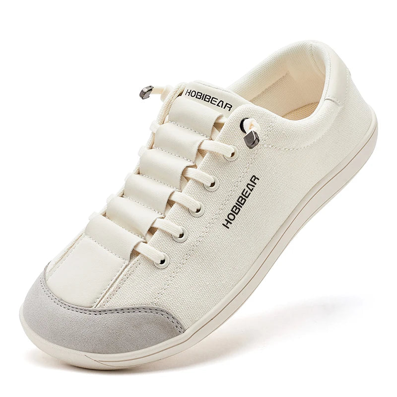 HOBIBEAR Womens Mens Barefoot Shoes | Zero Drop | Wide Toe Casual Canvas Sneakers Minimalist Walking Shoes