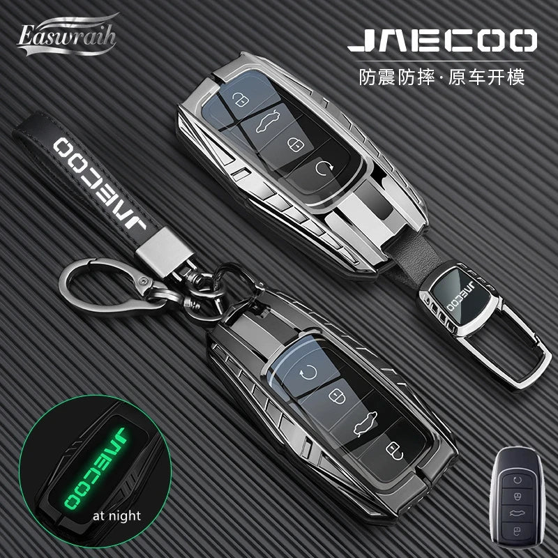 Car Zinc Alloy Silicone Key Case Holder Cover Chain For Chery JAECOO Omoda 5 Tiggo 7 8 9 Plus Pro Arrizo 6 8 Car Styling Remote