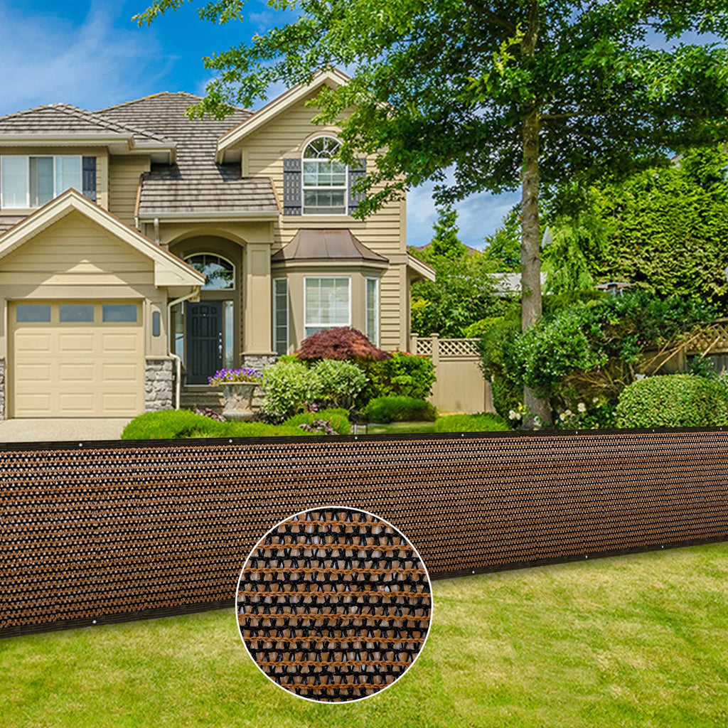 Privacy Fence Screen 120GSM Mesh Shade Net Cover 3.28×19.68ft Effective Shading Fence Panels  with 50 Zip Ties and 10m Rope