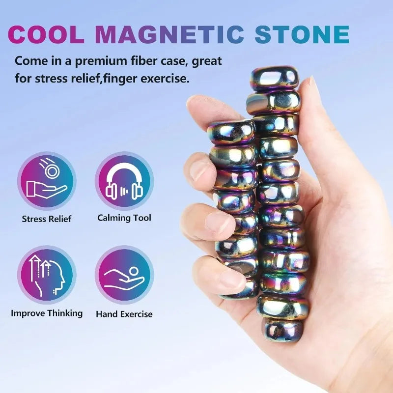 Chess Magnet Stones Polished Colorful Lodestone Multi-functional Magnetic Block Relieve Stress Entertainment Magnets Fridge