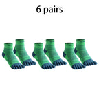 COOLMAX Five-Finger Socks High Performance Cushion Toe Socks Wicking Moisture Breathable Quick Dry Running Sport Socks