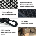 Car Trunk Net For Wey Tank 300 GWM HEV 2023 2022 2021 2020 Trunk Net Mesh Elastic Nylon Luggage Storage Auto Interior Accessorie
