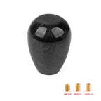 JDM Style Universal Oval/Sphere Carbon Fiber Manual Gear Shift Knob With 3 Adapter for Most Car Decorations Classic