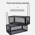 Household Metal Mousetrap Self-locking Mousetrap Safe Firm Iron Net Household Mouse Catcher Indoor Outdoor Rat Trap Rat Cage