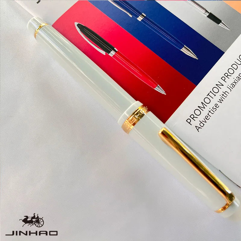 Jinhao 82 Fountain Pen Golden Clip EF/F/M Nib Acrylic Ink Pen Luxury Writing Pens for Stationery Business Office School Supplies