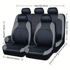 Luxury PU Leather Car Seat Cover Set Full Coverage Anti-Scratch Fits Sedan/SUV/Truck  Universal Protection Easy Installati amagi