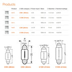 Car Signal Lamp 10pcs OSRAM C3W C5W C10W 12V SV7-8 6411 6438 6428 6418 12844 12866 Reading light Interior Halogen Bulbs