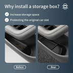 For Tesla NEW Model S X 2023 - 2026 Door Side Storage Box TPE Front Rear Door Handle Organizer Tidying Car Door Slot Accessories