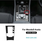 For Mazda 3 Axela BP 2019 2020 2021 2022 2023 2024 2025 Real Soft Carbon Fiber Sticker Automatic AT Car Gear Shift Panel Trim