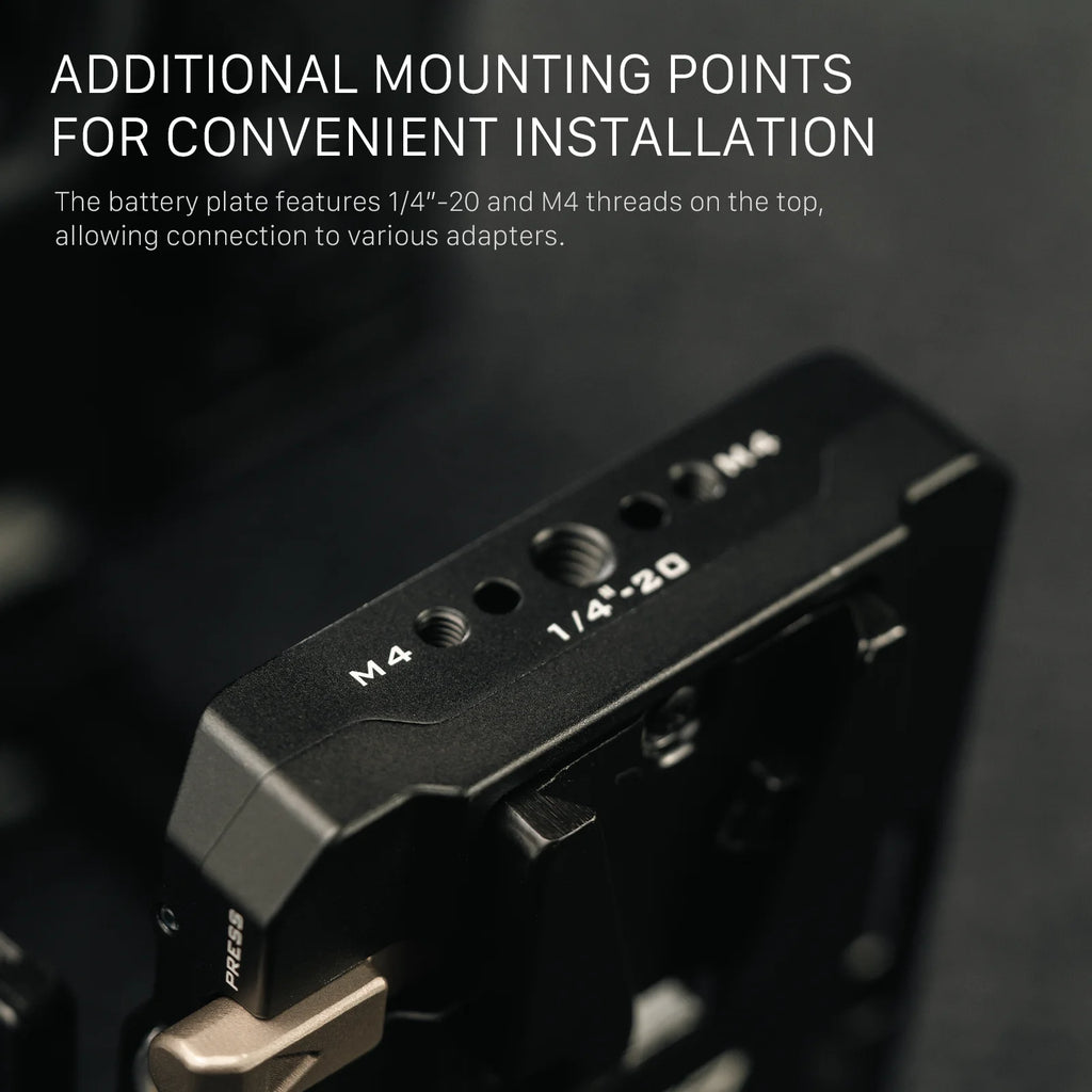 TILTA Mini PD V Mount Battery Plate Black TA-BTP4-V-B with USB-C P-Tap and 2-Pin Lemo
