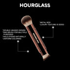 Hourglass Multifunctional Makeup Brushes, Double-ended Foundation Brush and Loose Powder Brush