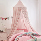 Battilo Kids Bed Mosquito Net Bed Canopy for Boys & Girls Room Bed Curtain for Child Crib Children Tent Hanging Round Play Tent