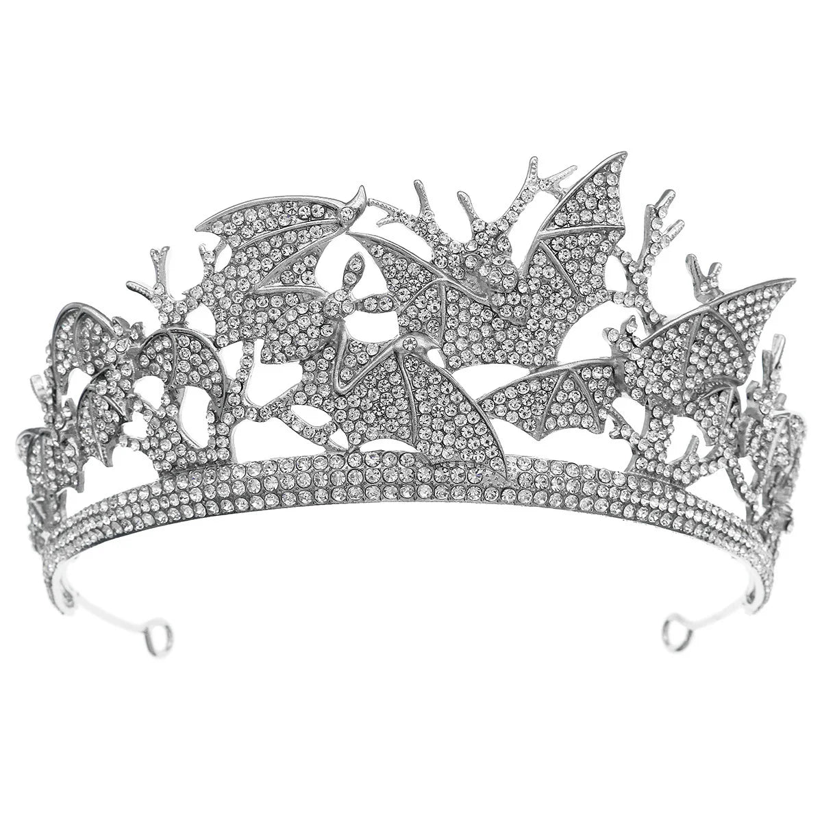 Halloween Gothic Style Alloy Crown Skull Bat Spider Handcrafted Crystal Jewelry Hair Accessories For Women Holiday Headwear