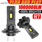 H7 LED Bulb High Power Car Headlight 800W 7035 CSP CANBUS Fog Lights for Automobile Mini Wireless 1:1 Fit LED Headlamp Plug&Play