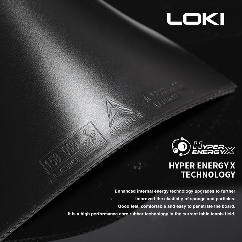 LOKI ARTHUR EUROPE DIAMOND Table Tennis Rubber Sheet ITTF Approved Non-sticky Ping Pong Rubber with Carbon Cake Sponge Pips-in