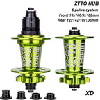 ZTTO Mountain Bike Hub 32 Holes 6 Pawls Disc Brake Bearing 10 11 12 Speed XD Thru Axle Quick Release Bicycle Wheel 142 135mm