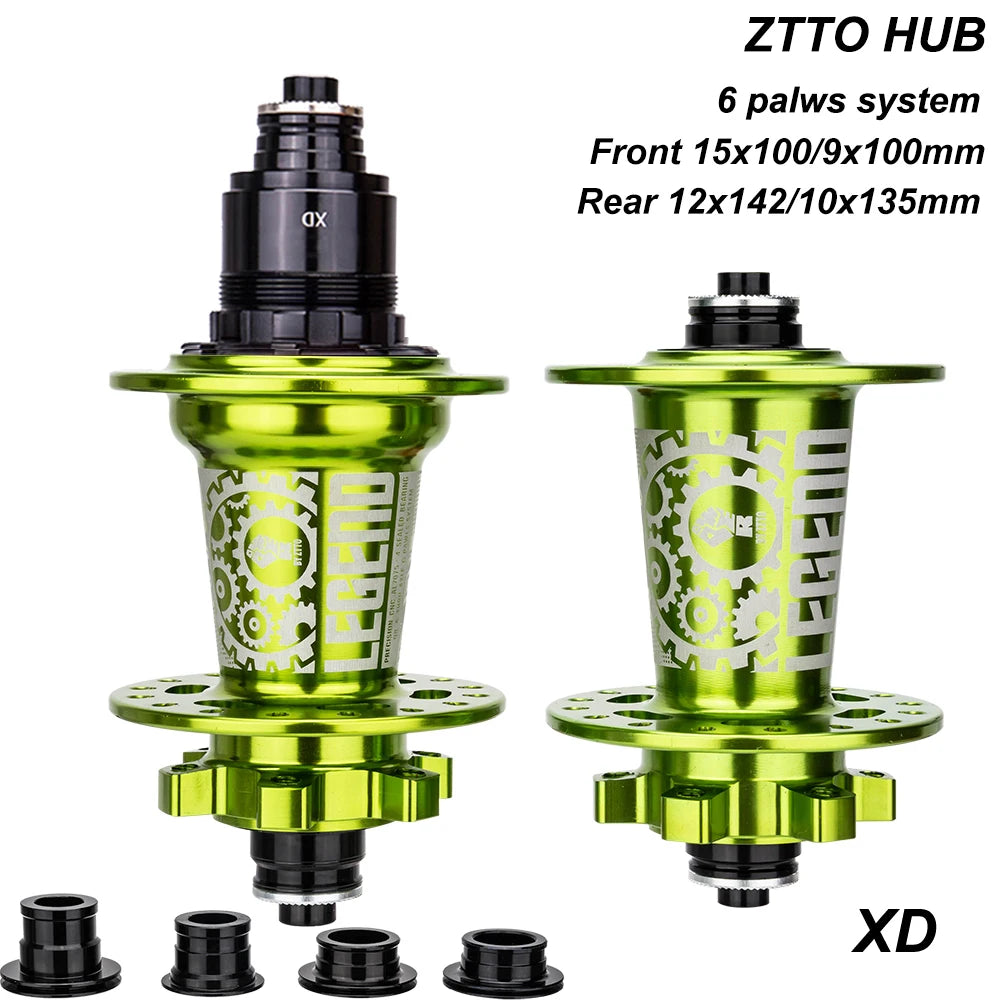 ZTTO Mountain Bike Hub 32 Holes 6 Pawls Disc Brake Bearing 10 11 12 Speed XD Thru Axle Quick Release Bicycle Wheel 142 135mm
