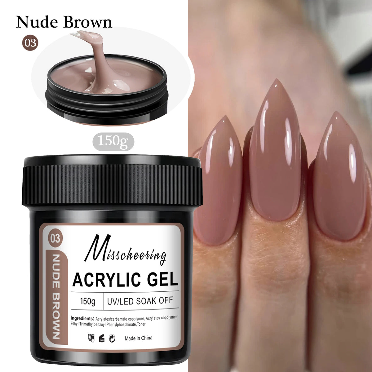1Jar 100/150g Poly Nail Gel UV LED Cured Builder Nail Gel Acrylic Crystal Nail Extension Gel For Nails DIY At Home Salon