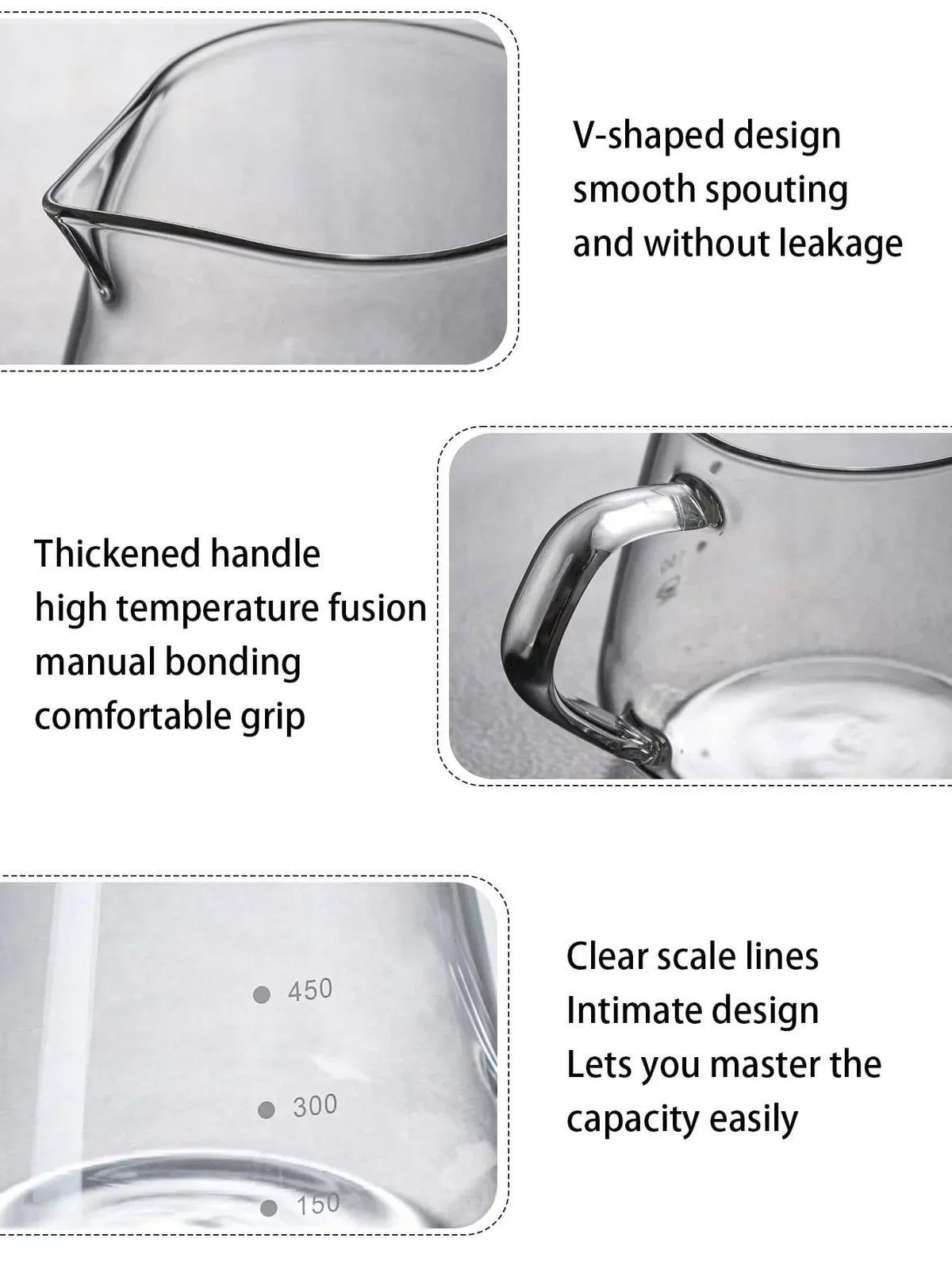 Punana 600ml Pour Over Coffee Maker Set Glass Carafe Coffee with Glass Coffee Filter Drip Coffee Maker Set for Home or Office