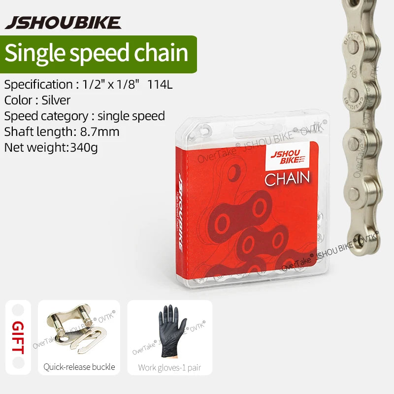 JSHOUIKE 1/6/7/8/9/10/11/12Speed  Chain Mountain Road Bike Electroplating rust prevention MTB Variable speed chain bicycle Parts