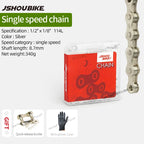 JSHOUIKE 1/6/7/8/9/10/11/12Speed  Chain Mountain Road Bike Electroplating rust prevention MTB Variable speed chain bicycle Parts