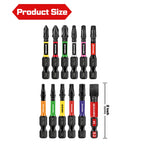 Geinxurn 13PCS Impact Phillipes/Square/Slotted Screwdriver Bits Set, 2'' Magnetic S2 Steel Bits Set with Color Coded Base