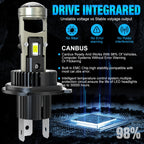 XSTORM H7 LED Projector Lens Car Headlight Canbus 60000LM 500W Car h7 LED Lights Bulbs 3570 CSP Turbo Lights Motorcycle Lights
