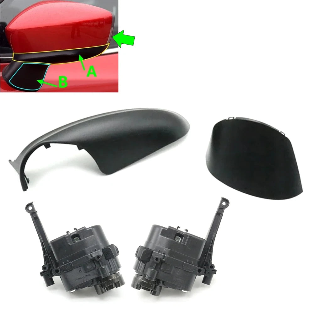 Car Rearview Mirror Lower Cover Folding Motor Housing Base Cap For Mazda CX-5 CX5 2013 2014