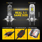 2Pcs Q16 H7 LED Canbus 100W High Power For Peugeot 308 Renault Clio VW Golf 6500K 12V Spotlight Head Hi/Lo Beam Ampoule H7 Turbo