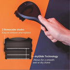 Men's painless back shaver three blade hair removal device back long handle portable foldable shaver body care