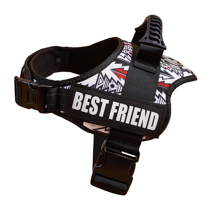 Dogs Harness Customizable Personalized Patches Dog Vest Eazy Control Handle Adjustable Backing Small Medium Large Pet Dog Collar
