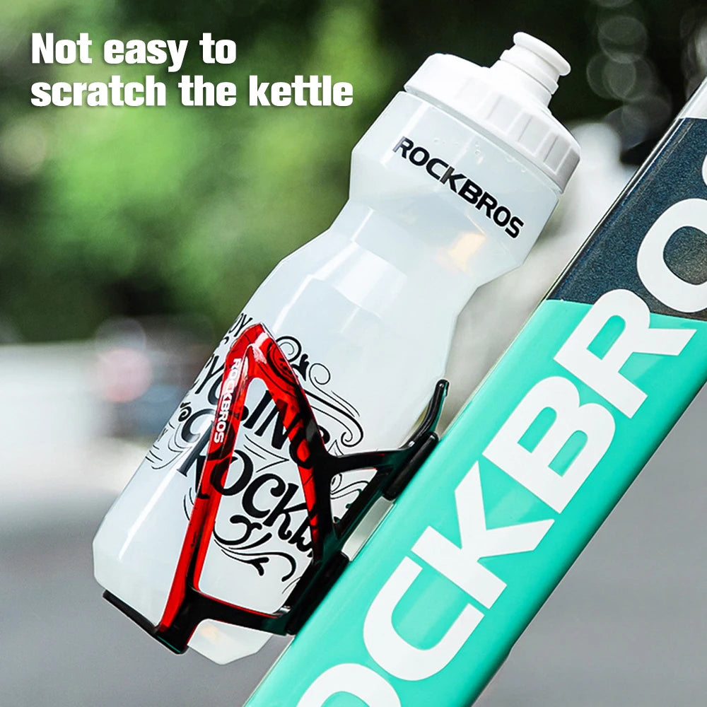 ROCKBROS Cycling Water Bottle+Water Bottle Holder 2-Piece Set -750ml Sports Water Bottle+Integrated Molded Water Bottle Holder